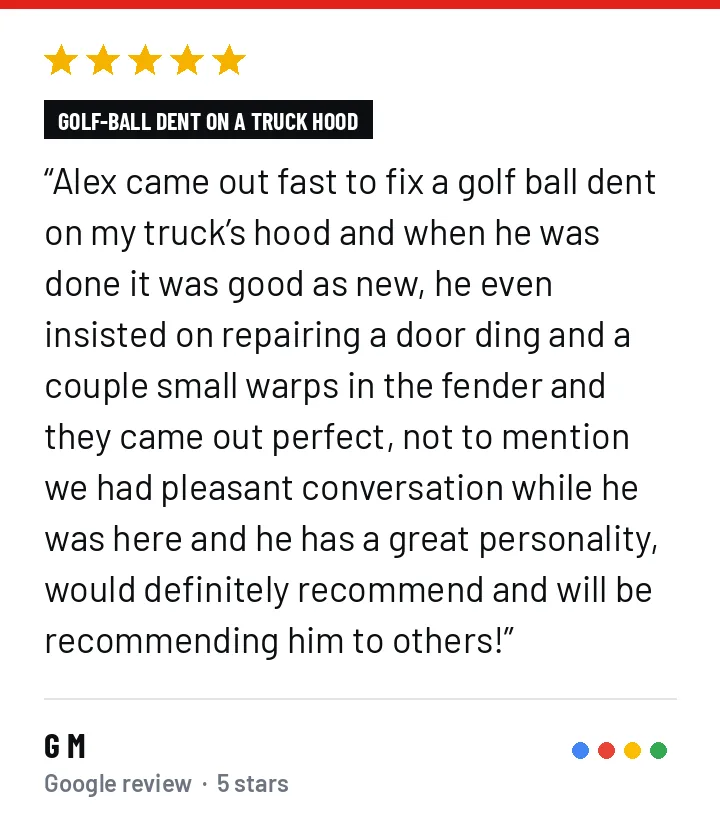5-star Google review from G M